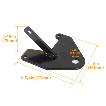 Solid Spare For Honda 250 Recon TRX ATV Ball Hitch 97-18 Powder Coated Finish With Hardware