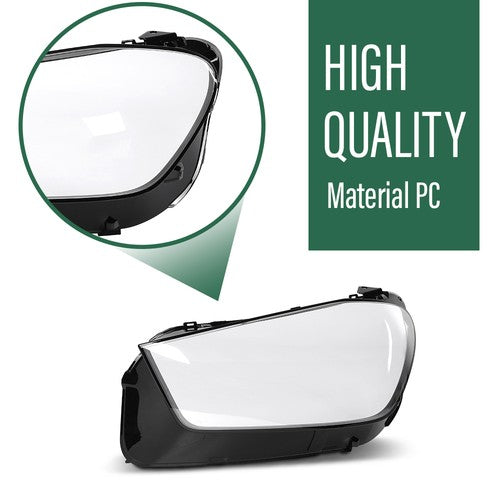 Solid Spare Headlight Replacement Lens Left Fit For 2020-2023 Mercedes-Benz GLE Class W167
