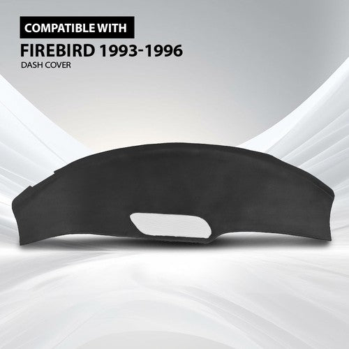 Solid Spare Fit For 1993-1996 Pontiac Firebird TPE Dashboard Dash Cover Cap Overlay Black