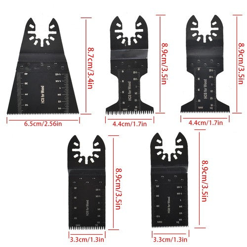 Solid Spare 40Pcs Oscillating Tool Accessories Kit Universal Metal Wood Multitool Saw Blades