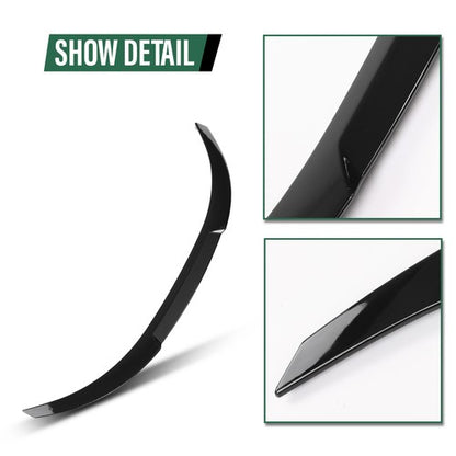 Solid Spare Gloss Black Rear Trunk Spoiler Wing Fit For 19-24 BMW 8 Series G15 F92 M8 Coupe