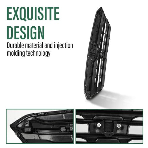 Solid Spare Fit For 20-22 Subaru Outback Front Bumper Upper Grille Black 91121AN08A