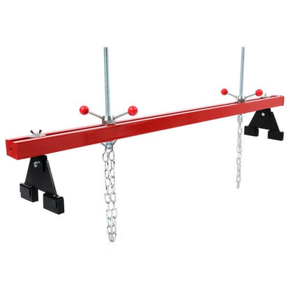 Solid Spare Engine Support Bar 1100lb Motor Transverse Bar Lift Holder Dual Hook Cross Hoist