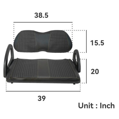 Solid Spare Black Golf Cart Diamond Seat Cover Kit For Club Car Precedent Seat Cushion