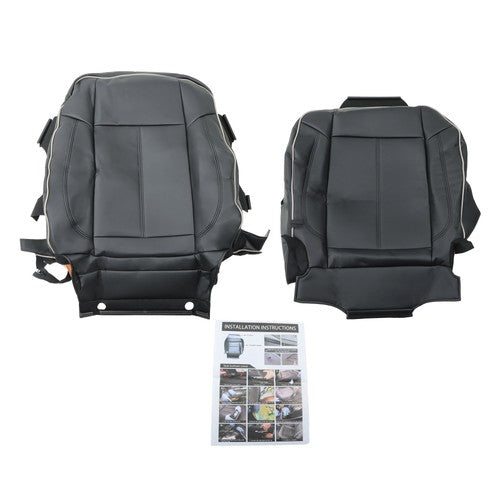 Solid Spare For Hummer H3 2006 2007-2010 Passenger Seat Cushion & Backrest Black Leather