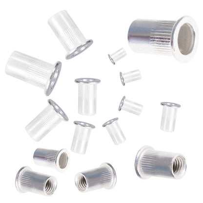 Solid Spare 300 Pcs Aluminum Rivet Nut Rivnut Nutsert Kit 150pcs Metric + 150pcs SAE