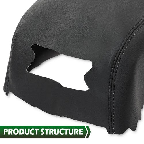 Solid Spare Fit For 2001-2006 Lexus LS430 Center Console Lid Armrest Cover Leather Black