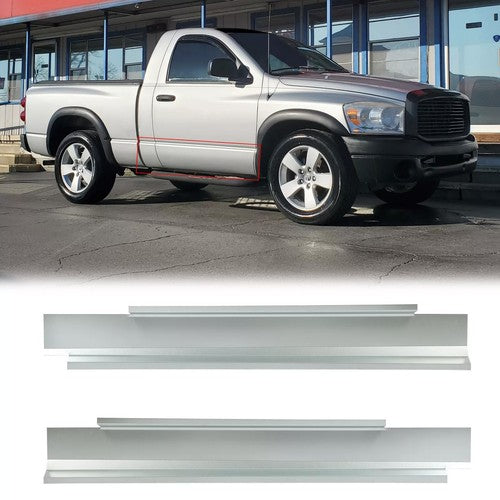 Solid Spare Slip-on Rocker Panels For 02-08 Ram 1500 03-09 06 07 2500 3500 Standard Cab 2Dr