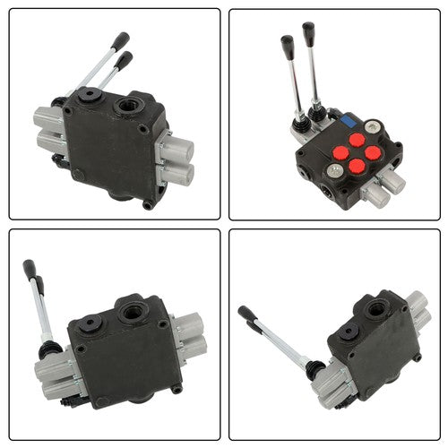 Solid Spare 2 Spool Hydraulic Directional Control Valve Open Center 32 GPM 3600 PSI NEW!