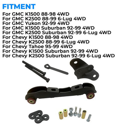Solid Spare 2-4" Differential Drop Lift Kit For 1988-1999 GMC/Chevy K1500/K2500 4WD Yukon