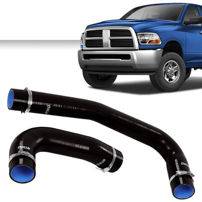 Solid Spare Fit For 2003-2010 Dodge Ram 5.9 6.7L Cummins Diesel Radiator Silicone Hose Black