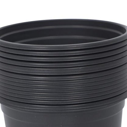 Solid Spare 100 Pcs 5 Inch Plastic Flower Nursery Pots Black Seedling Cups W/Drainage Hole