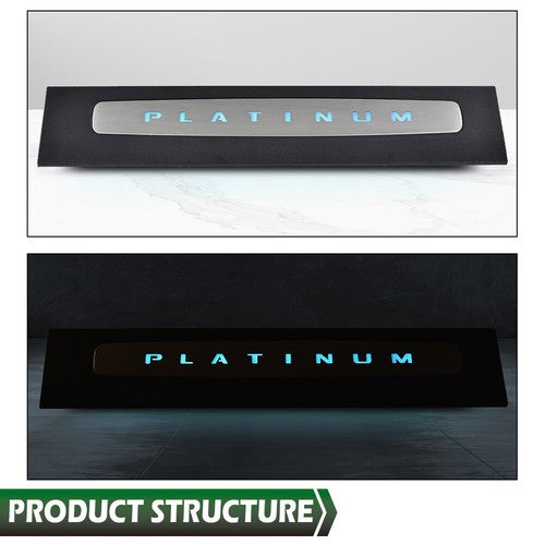 Solid Spare Fit For 17-22 Super Duty Crew Cab LED Illuminated Platinum Door Sill Plate Set