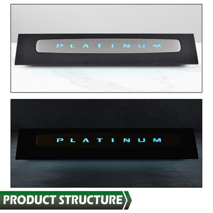 Solid Spare Fit For 17-22 Super Duty Crew Cab LED Illuminated Platinum Door Sill Plate Set