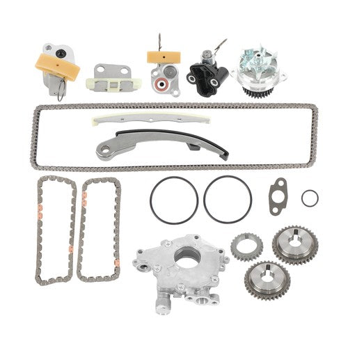Solid Spare New Timing Chain Kit w/ Water+Oil Pump polished For Nissan Quest Maxima Altima