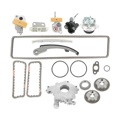 Solid Spare New Timing Chain Kit w/ Water+Oil Pump polished For Nissan Quest Maxima Altima