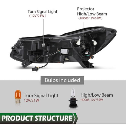 Solid Spare Projector Headlights Headlamps w/ LED DRL Fit For 17-22 Chevy Trax Left+Right