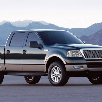 Solid Spare FIT FOR 2004-2008 FORD F150 LINCOLN MARK LT CLEAR CHROME HEADLIGHTS LAMPS LH+RH