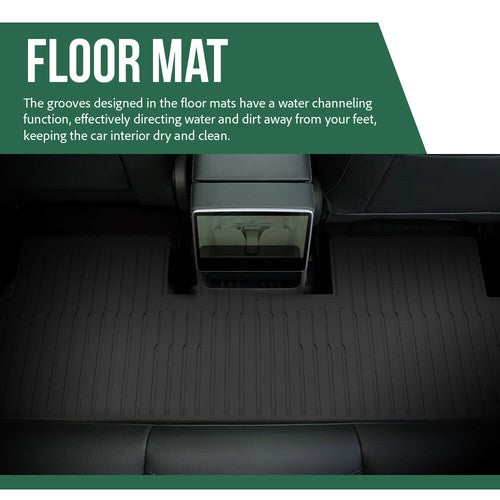 Solid Spare TPE Floor Mats Liners Fit For 2024-2025 Tesla Model 3 Highland All-Weather