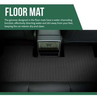 Solid Spare TPE Floor Mats Liners Fit For 2024-2025 Tesla Model 3 Highland All-Weather