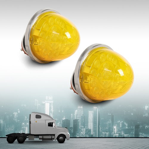 Solid Spare 2pcs LED Watermelon Light Side Marker Turn Signal Light Indicator Light Amber