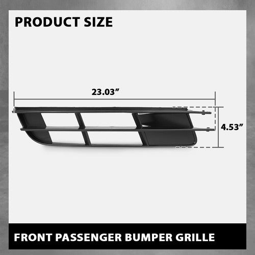 Solid Spare Fit For 2007 2008 2009 Audi Q7 Front Bumper Cover Lower Grille Outer Right Side
