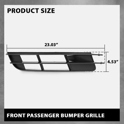 Solid Spare Fit For 2007 2008 2009 Audi Q7 Front Bumper Cover Lower Grille Outer Right Side