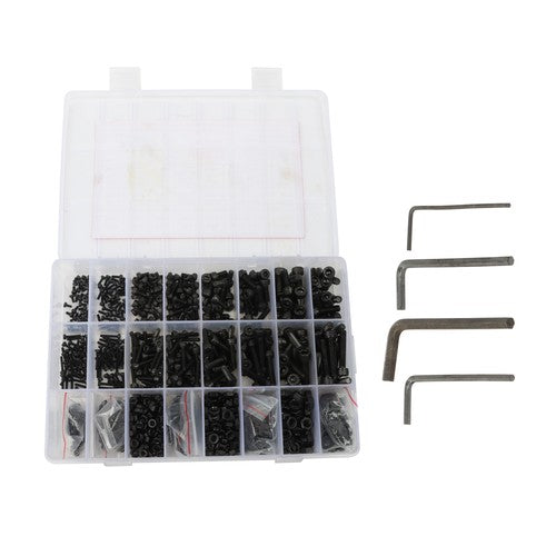 Solid Spare 1600 Pcs Metric Screws Bolts And Nuts Assortment Kit M2/M3/M4/M5 With Box
