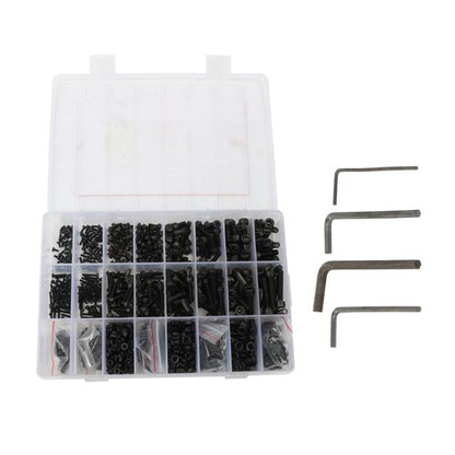 Solid Spare 1600 Pcs Metric Screws Bolts And Nuts Assortment Kit M2/M3/M4/M5 With Box
