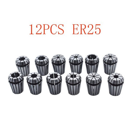 Solid Spare 12Pc ER25 Spring Collet Set Fit for CNC Milling Lathe Tool Engraving Machines