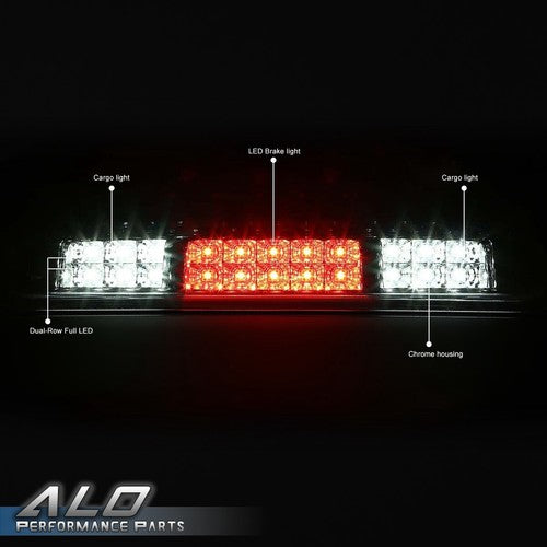 Solid Spare Fit For 04-2008 F150/Explorer Black Housing Rear 3rd Brake Cargo LED Tail Light