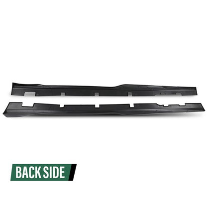 Solid Spare Body Kit Glossy Black Side Skirts Rocker Panel Fit For 15-23 Charger Widebody