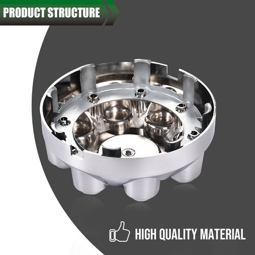 Solid Spare 4pcs Fit For 03-13 Dodge Ram 2500 3500 17" Wheel Hub Center Caps Chrome 8 Lug
