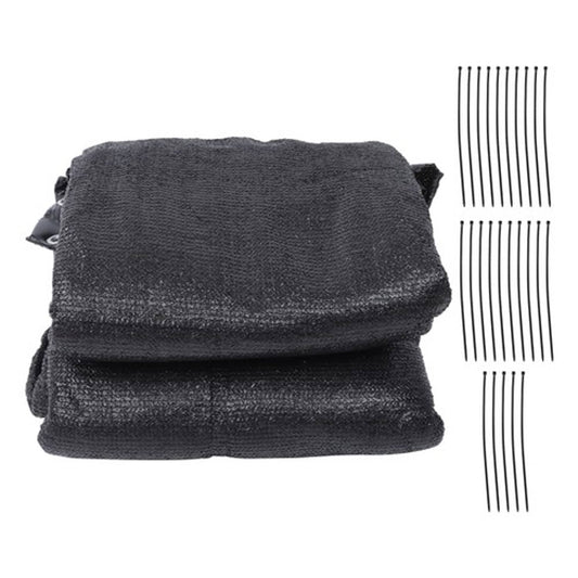 Solid Spare Heavy Duty Garden Privacy Fence 5FTx50FT Black Barrier Net With Zip Ties