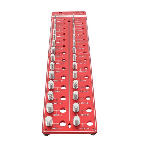 Solid Spare Nut And Bolt Thread Checker Inch And Metri 28 Thread Identifier Gauge Screw