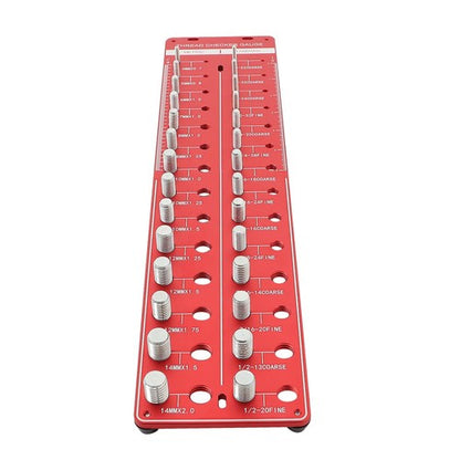 Solid Spare Nut And Bolt Thread Checker Inch And Metri 28 Thread Identifier Gauge Screw