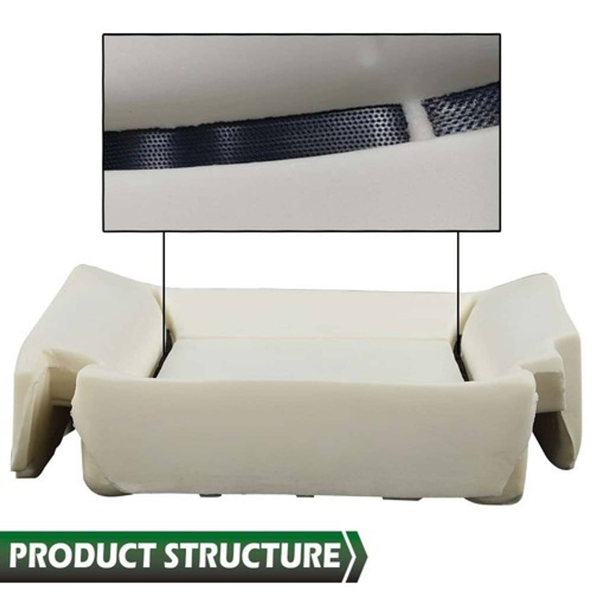 Solid Spare Fit For 2006-2010 Dodge Ram 1500 2500 3500 4500 Front Seat Bottom Foam Cushion