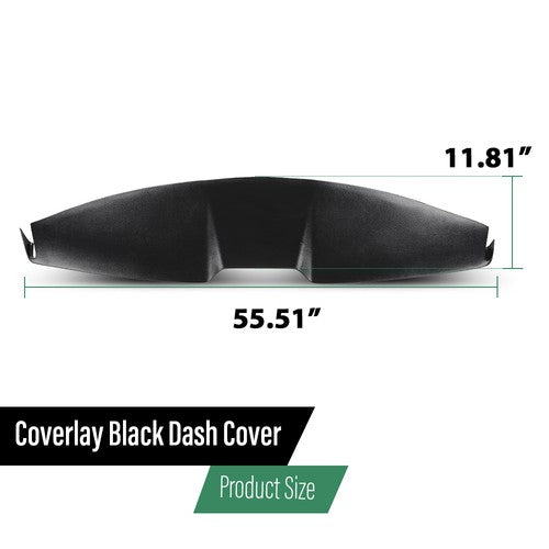 Solid Spare TPE Dashboard Dash Cover Overlay Black Fit For 2005-2009 Ford Mustang Base Model