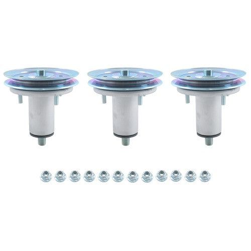 Solid Spare 3PK For Gravely Ariens 52" Deck Spindle Assembly w/Pulley 51537200 51528000
