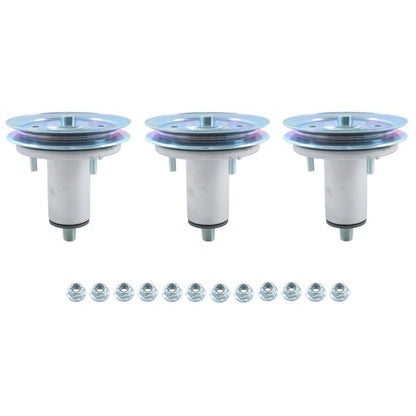Solid Spare 3PK For Gravely Ariens 52" Deck Spindle Assembly w/Pulley 51537200 51528000