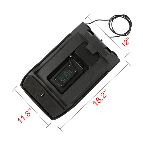 Solid Spare Fit For 2001-2007 Silverado Sierra Center Console Armrest Wireless Charging Gray