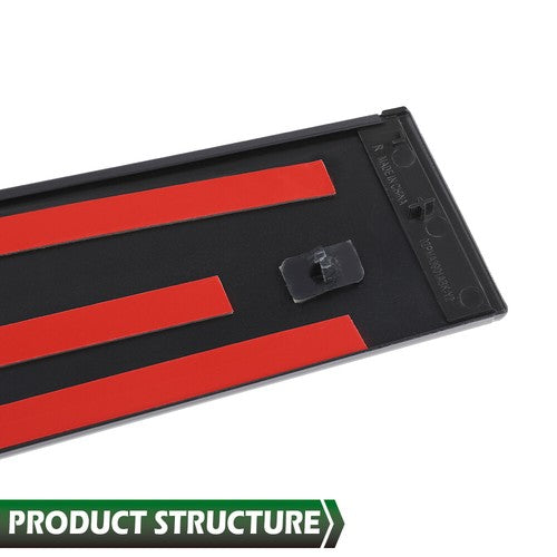 Solid Spare Fit For 2011-2019 Jeep Grand Cherokee Rear Door B Pillar Window Trim Black 2pcs