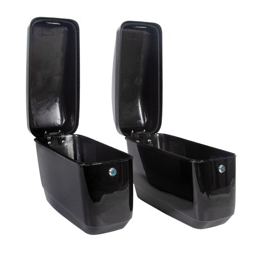 Solid Spare Universal Motorcycle Hard Saddlebag Saddle Bags For Harley Honda Shadow VTX