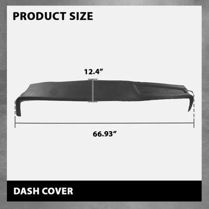 Solid Spare Fit For 02-05 Dodge Ram 1500 2500 3500 TPE Dash Cover Dash Board Overlay Black
