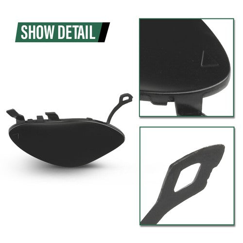 Solid Spare Fit For 17-20 Mercedes Benz E300 E350 E400 E450 Front Bumper Tow Hook Eye Cover
