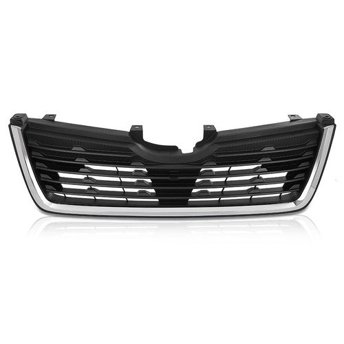 Solid Spare Fit For 2019-2021 Subaru Forester Front Bumper Lower Grille Grill Black Chrome