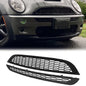 Solid Spare Honeycomb Mesh Front Grille Upper&Lower FOR 2002-06 Mini Cooper & S R50 R52 R53