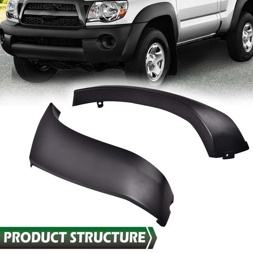 Solid Spare Front Bumper End Caps Set of 2 Fit For 2005-2011 Toyota Tacoma Black
