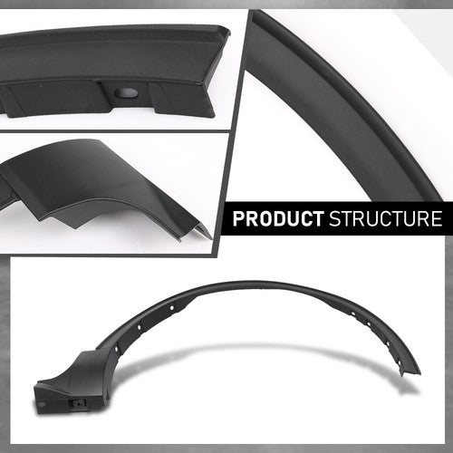 Solid Spare Front Right Side Fender Flare Wheel Arch Molding Fit For 2020-2024 Ford Escape