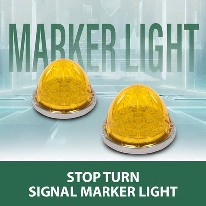 Solid Spare 2pcs LED Watermelon Light Side Marker Turn Signal Light Indicator Light Amber